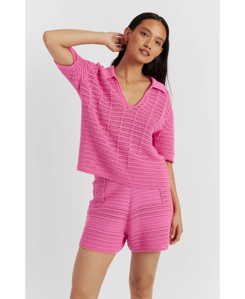 Chinti & Parker Women's Cotton Crochet Shirt