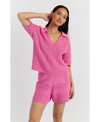 Chinti & Parker Women's Cotton Crochet Shirt