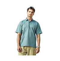 Campus Sutra Men's Sea Green Scratch-Tactile Polo T-Shirt