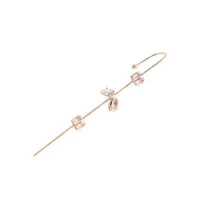 Sohi Gold-Plated Stones Cuff Earrings For Women