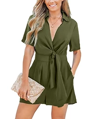 Cupshe Women's Elegant Allure Wrap Romper