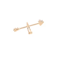 Sohi Gold-Plated Stones Cuff Earrings