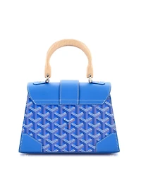 Pre-Owned Goyard Mini Structured Saigon Top Handle Bag Coated Canvas with Leather