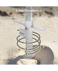 LAGarden 10 beach umbrella sand anchor, windproof spike for sand, grass, camping
