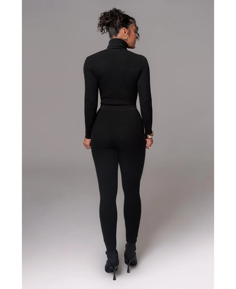 Jluxlabel Women's Grey Naaya Ribbed Leggings
