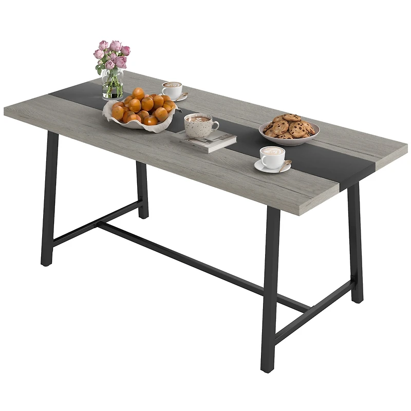 Homcom Dining Table for 8 People 70.9" Long Recgular Kitchen Table