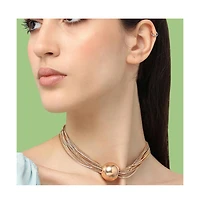 Sohi Rhinestones Ballchain Necklace