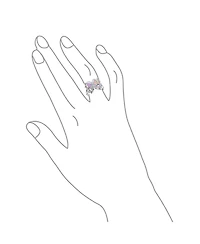 Bling Jewelry Elegant Cz Accent Cubic Zirconia Pink Created Opal Butterfly Ring .925 Sterling Silver