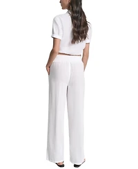 Dkny Jeans Petite Cuffed Short-Sleeve Shirt