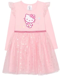 Hello Kitty Toddler and Little Girls Long Sleeve Tutu Dress