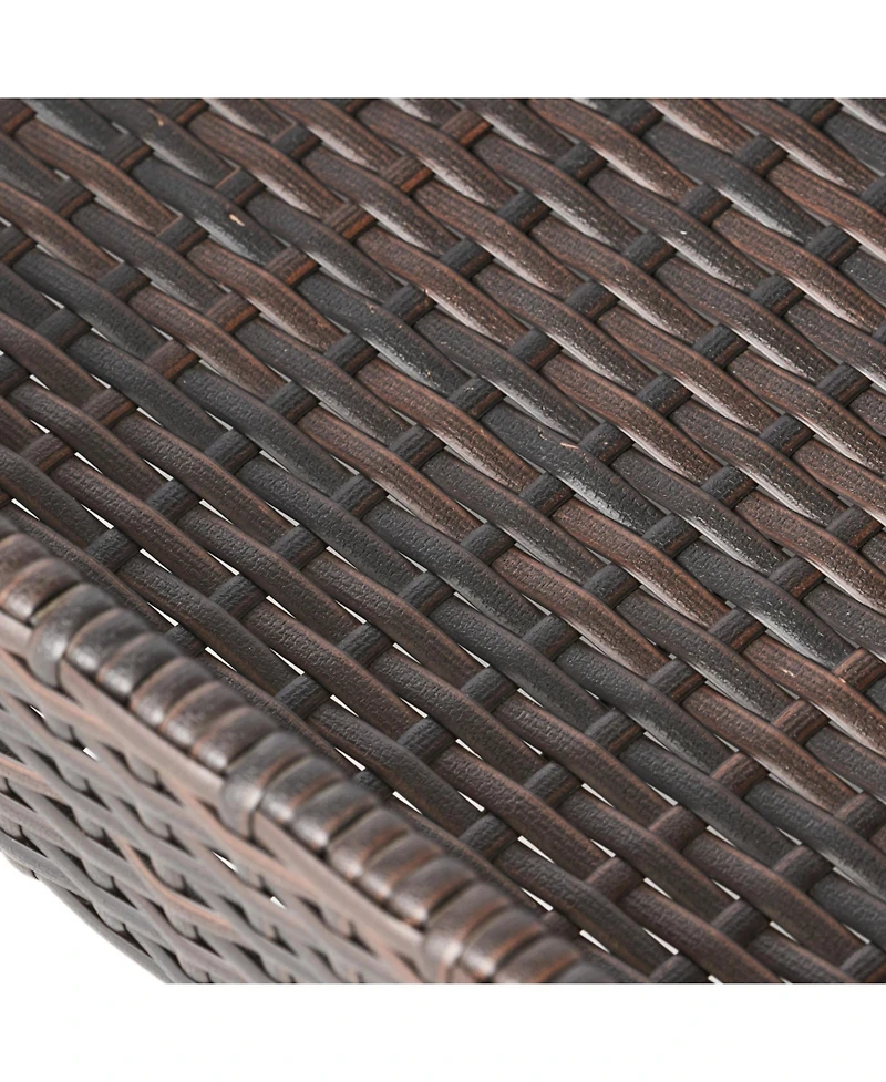 Mobile Resin Wicker Bar Cart - Entertain with Ease!
