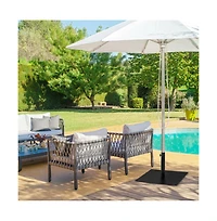 40 lbs Square Umbrella Base Stand with for Backyard Patio