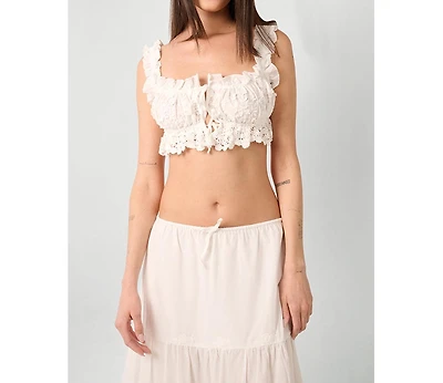 WeWoreWhat Women's Double Tie Top