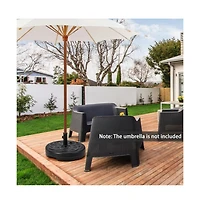 22 Inch Fillable Heavy-Duty Round Patio Umbrella Base Stand