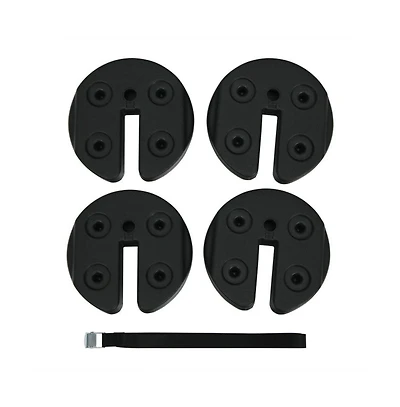 4 Pieces 20Lbs Water Filled Weight Plates for Shade Umbrella