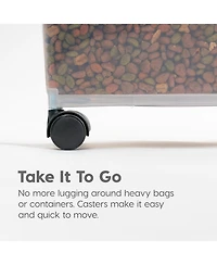 33qt + 12qt Airtight Pet Food Container Combo with Scoop, Gray