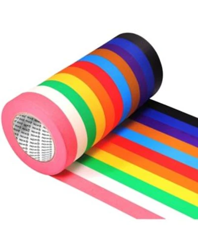 Enday Colored Masking Tape 11 Pack 1980 Ft X 1 In 1 Inch Wide X 180 Feet 60 Yards Per Roll Colored Masking Tape 1 Inch Painters Tape Great For Arts Crafts Labeling