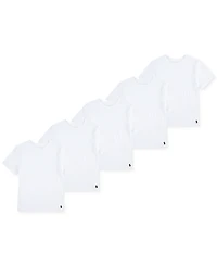 Polo Ralph Lauren Big Boys Crewneck Undershirts, 5 Pack