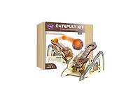 Livevie 3D Wooden Catapult Kit Stem Toy for Kids, Includes Panels, Elastic Bands, and Eva Balls, Explore Physics Principles of Force, Trajectory, and