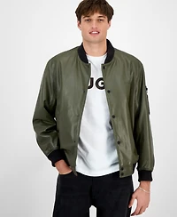 Hugo By Hugo Boss Men's Balamo Faux Leather Bomber Jacket