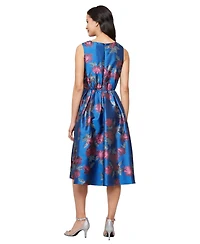 Sl Fashions Petite Metallic Jacquard A-Line Dress