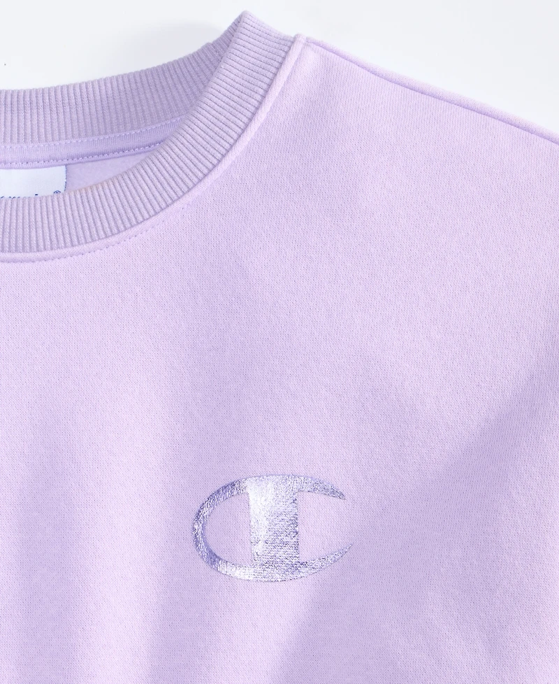 Champion Big Girls Pullover Crewneck Sweatshirt