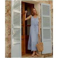 Pact Women's Organic Cotton Relaxed Slub Tank Maxi Dress