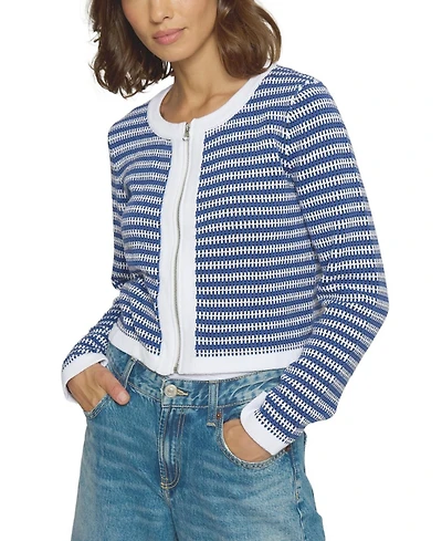 Central Park West Women's Novelty Zipup Cardigan