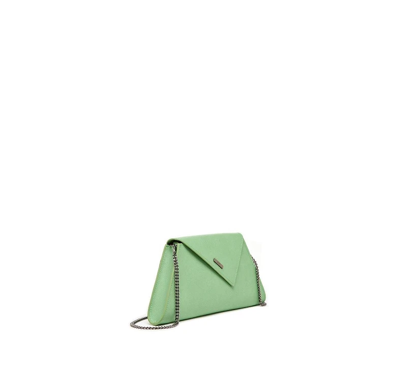 Susu Leather Clutch Bag Summer Green Evening Purse Unique Women's Handbag