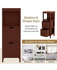Freestanding Storage Cabinet with 2 Removable Drawers for Bathroom