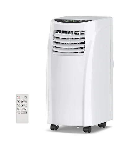 8000 Btu Air Conditioner Unit spaces up to 230 Sq.Ft with Remote Control Dehumidifier Function Window Wall Mount, 4 Caster Wheel, Sleep Mode and, Whit