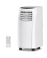 8000 Btu Air Conditioner Unit spaces up to 230 Sq.Ft with Remote Control Dehumidifier Function Window Wall Mount, 4 Caster Wheel, Sleep Mode and, Whit