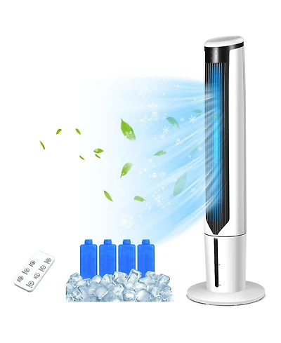 Portable Evaporative Air Cooler for Room, Quiet 41-inch Oscillating Air cooler with Remote, 3 Modes, 3 Speeds, Led Display, 9H Timer, Floor Standing B