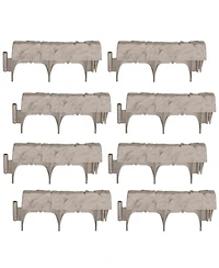 Suncast 10 Piece Landscape Design Border Decorative Rock Stone Edging (8 Pack)
