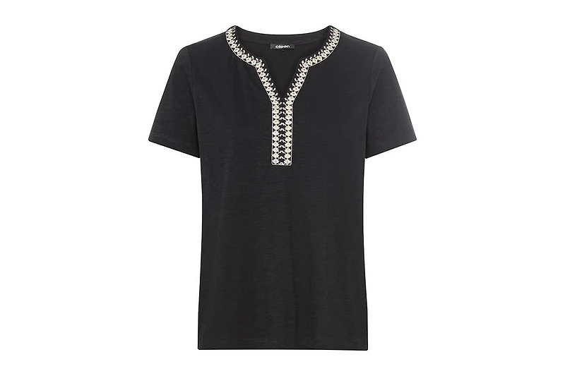 Olsen Women's Embroidered Trim T-Shirt