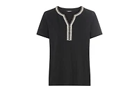 Olsen Women's Embroidered Trim T-Shirt