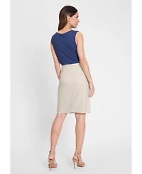 Olsen Women's Cotton Blend Pull-On Skirt