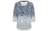 Olsen Women's Leo & Striped T-Shirt