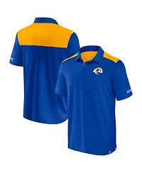 Fanatics Men's Royal/Gold Los Angeles Rams Color Block Polo Shirt