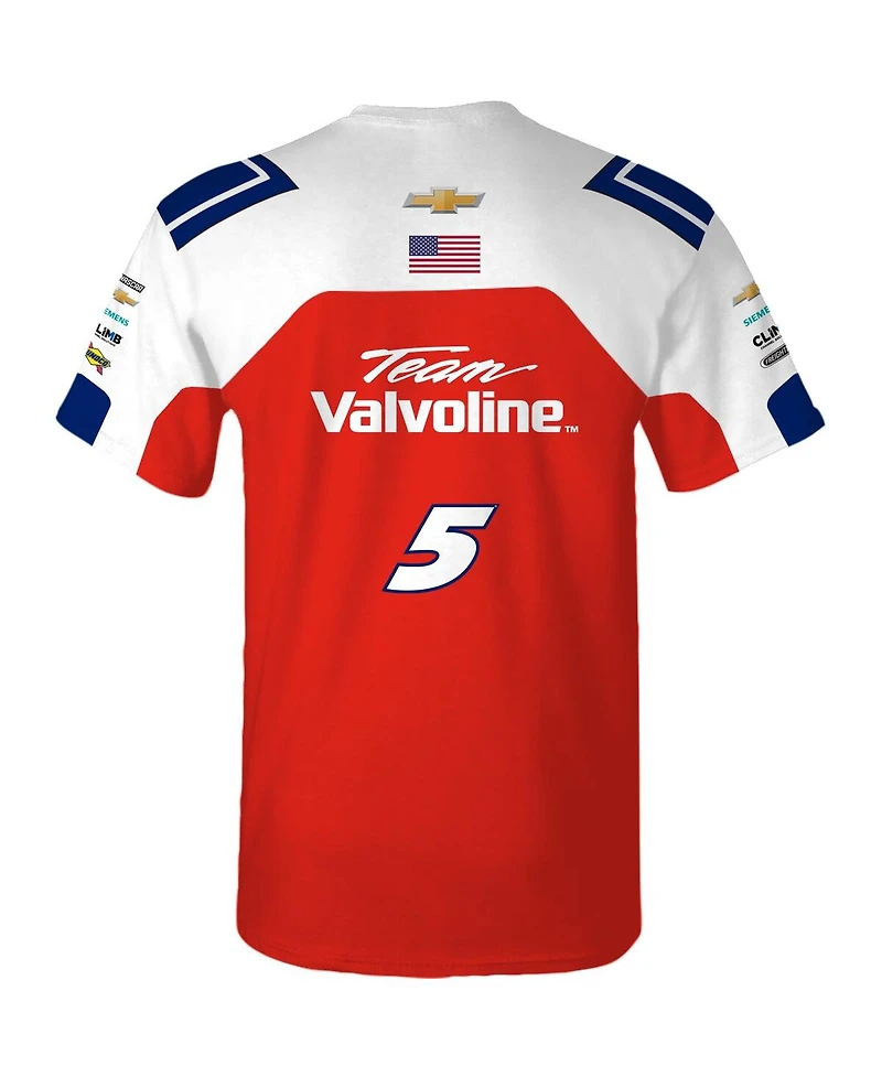Hendrick Motorsports Team Collection Men's Red Kyle Larson Valvoline Uniform T-Shirt