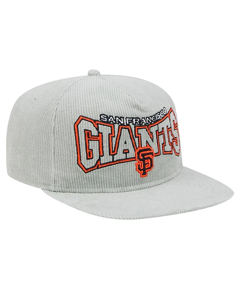 New Era Men's Gray San Francisco Giants Corduroy Golfer Snapback Hat