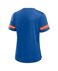 Fanatics Women's Royal Florida Gators Plus Overtime Readiness Lace-Up T-Shirt