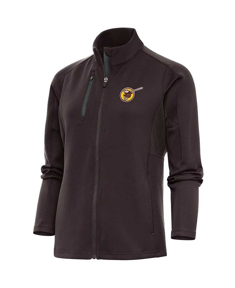Antigua Women's Brown San Diego Padres Cooperstown Logo Generation Full-Zip Jacket
