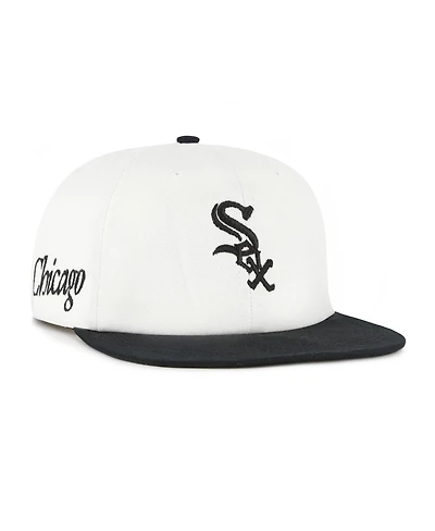 '47 Brand Men's White/Black Chicago White Sox Foundation Captain Snapback Hat