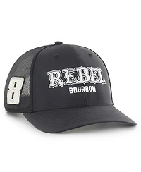 '47 Brand Men's Black Kyle Busch Rebel Bourbon Trucker Adjustable Hat
