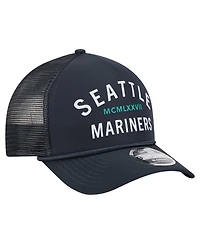 New Era Men's Navy Seattle Mariners Minimalist 9FORTY A-Frame Adjustable Hat