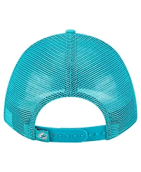 New Era Men's Aqua Miami Dolphins Active Minimalist M-Crown A-Frame 9FORTY Adjustable Hat
