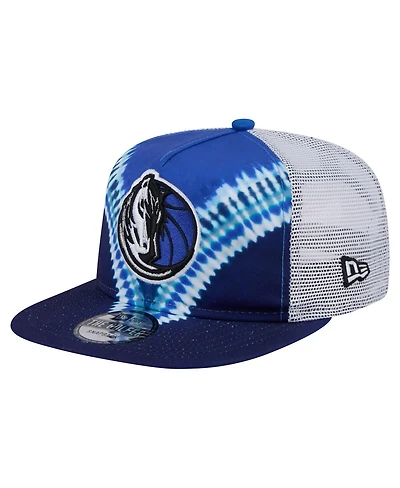 New Era Men's Navy/Blue Dallas Mavericks Throwback Dye Golfer Snapback Hat