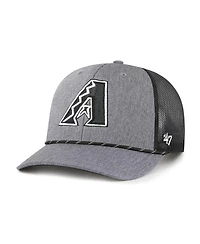 '47 Brand Men's Charcoal Arizona Diamondbacks Carbon Rope Trucker Adjustable Hat