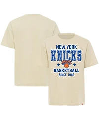 Sportiqe Men's and Women's Cream New York Knicks Duke Premium T-Shirt